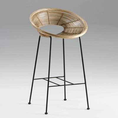 Tabouret de bar en osier, rond, Avileses RECOLLECTION