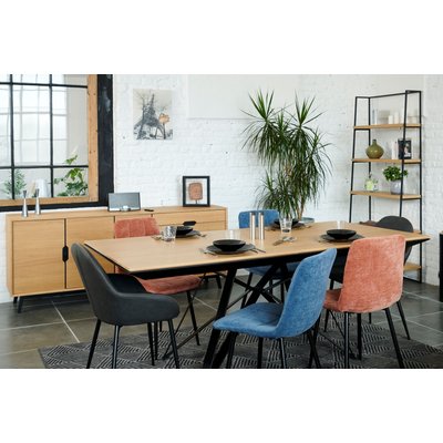 Table en bois extensible bois/métal L200/292 - SPIDER HELLIN, DEPUIS 1862