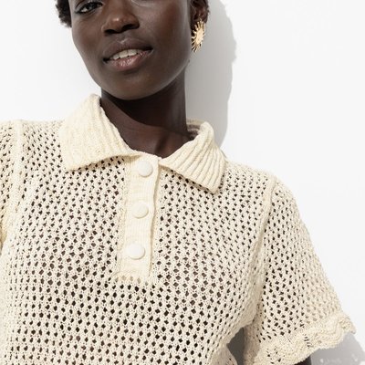 Pull polo en crochet PROMOD