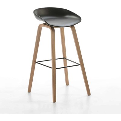 Tabouret de bar moderne en bois, rond RECOLLECTION