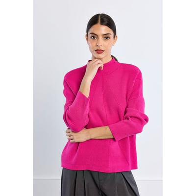 Pull uni en maille côtelée LILI SIDONIO