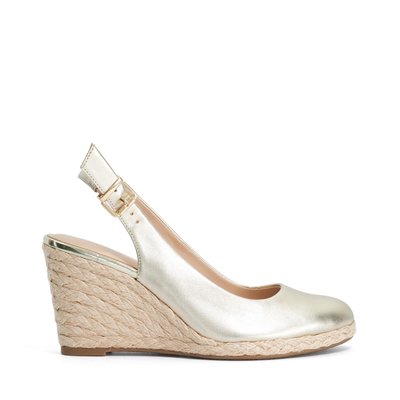 Sandales à talons compensés en jute et cuir - CAPABLE DUNE LONDON