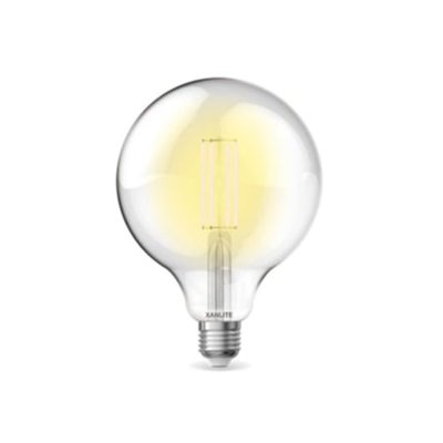 Ampoule À Filament Led G125, Culot E27, 7,2w (eq. 100w), 1521 Lumens, Blanc Chaud, Classe A XANLITE