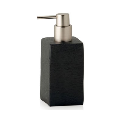 Distributeur de Savon en Polyrésine Noire Effet Ardoise WADIGA