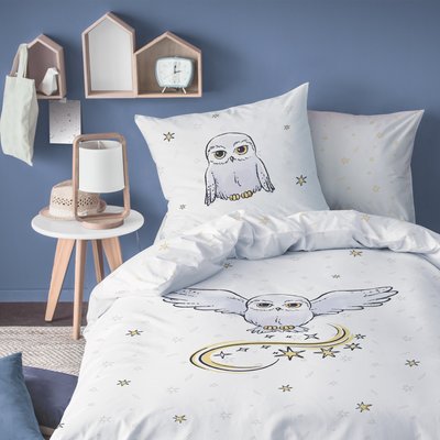 Parure de lit imprimée 100% coton, OWL HARRY POTTER