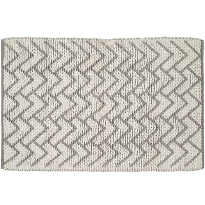 Tapis de bain déco en polycoton CHEVRON GUY LEVASSEUR