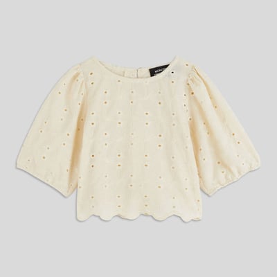 Blouse ajourée en coton MONOPRIX KIDS