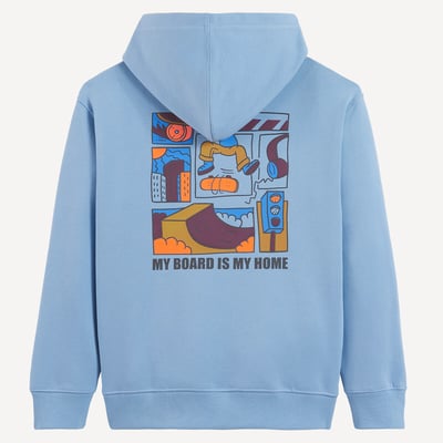 Sweat com capuz em moletão, estampado na frente e nas costas LA REDOUTE COLLECTIONS