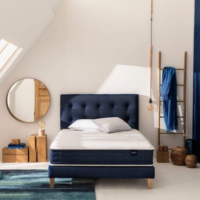 Ensemble matelas ressorts, sommier, pieds et tête de lit Rêve 400 SOMEO