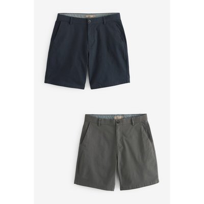 Shorts chino stretch ample, lot de 2 NEXT