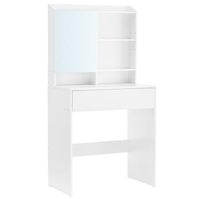 Coiffeuse 1 tiroir et 3 étagères avec miroir - H136 cm CALICOSY