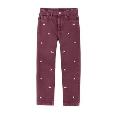 Pantalon mom brodé VERTBAUDET