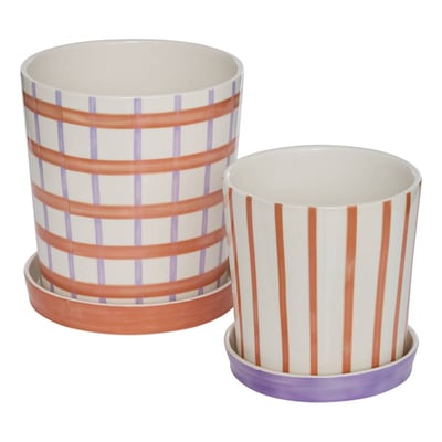 Set de 2 pots de fleurs en dolomite POOL ATMOSPHERA