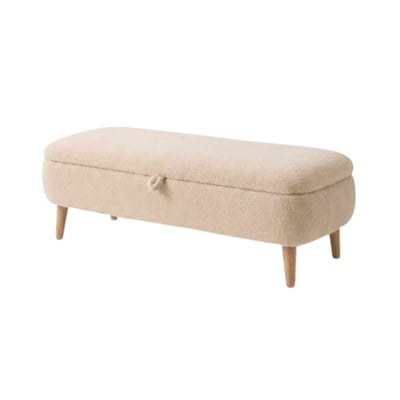 Banc de rangement en tissu bouclette - BEN CALICOSY