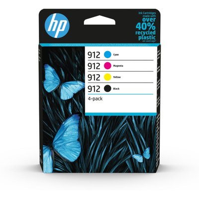 Cartouche d'encre 912 noire + 3 couleurs HP
