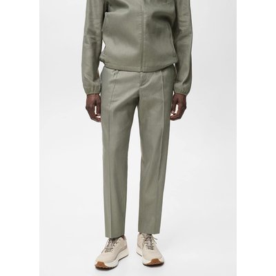 Pantalon lin à pinces MANGO MAN