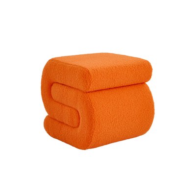 Tabouret / Pouf design revêtement bouclette 1 place SASHA SWEEEK
