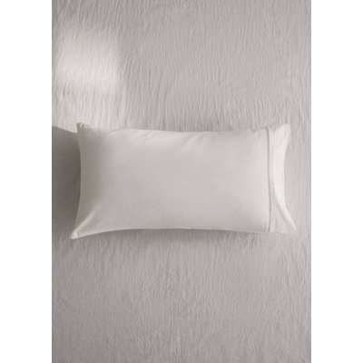 Taie d’oreiller enfant coton lavé dentelle volant 30x50 cm MANGO HOME