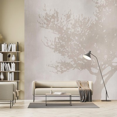 Papier peint a l ombre d un arbre HEXOA