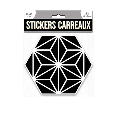 4 Stickers hexagonal TOILINUX