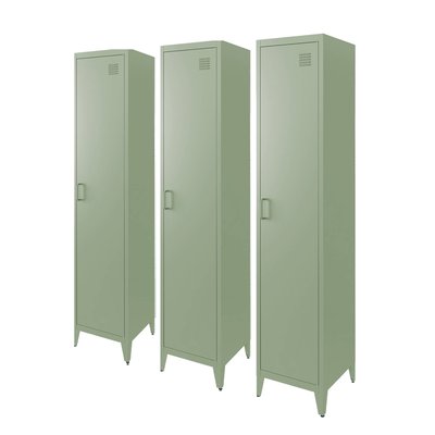 Armoire chambre industrielle 4 espaces de rangement (lot de 3) SOHO SWEEEK