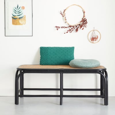 Banc en rotin et cannage 120 cm  AVA BERAH GETAH