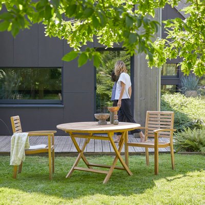 Ensemble de jardin en teck massif 2 fauteuils ANDRIA TIKAMOON