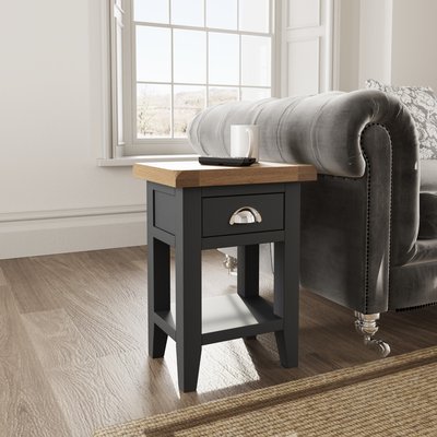 Bout de canapé en bois finition charbon COVENTRY PIER IMPORT