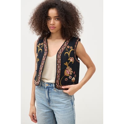 Gilet droit court sans manches doublé BONOBO