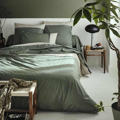 Housse de couette percale Noa Kaki TRADILINGE TRADILINGE