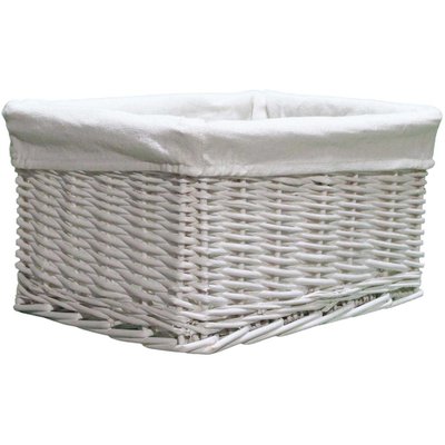 Corbeille de rangement osier blanc AUBRY GASPARD