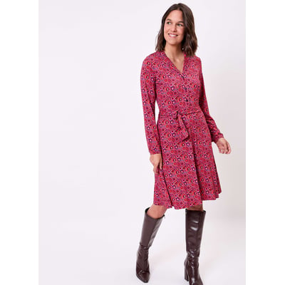 Robe imprimée maille fluide ceinturée EZONE PRINCESSE NOMADE