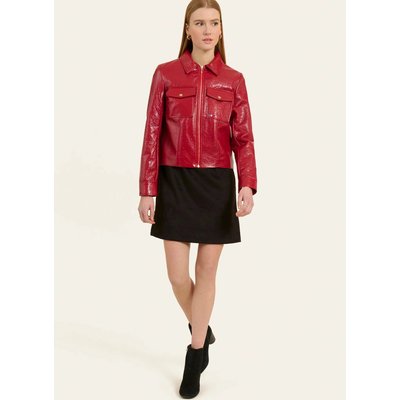 Veste courte en vinyle froissé MARVINA NAF NAF