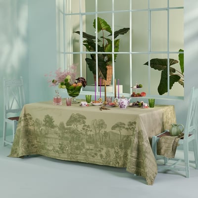 Nappe pur coton antitache JARDIN SPIRITUEL GARNIER THIEBAUT