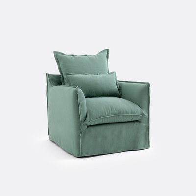 Fauteuil in gekreukt linnen, Odna LA REDOUTE INTERIEURS