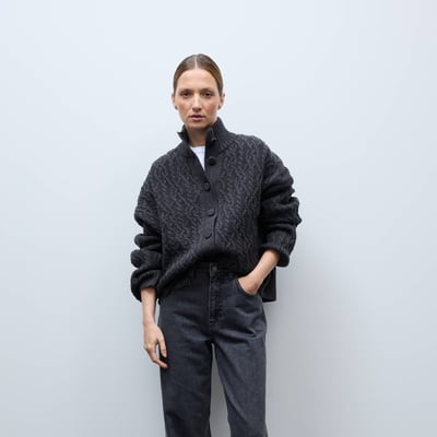 Jean large droit en coton MONOPRIX