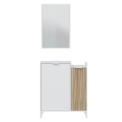 Meuble d'entrée 2 portes et 1 miroir L91 cm - Ethna CALICOSY