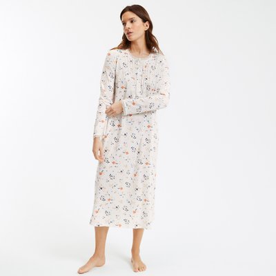 Langes Nachthemd, Baumwolle mit Blumenprint ANNE WEYBURN