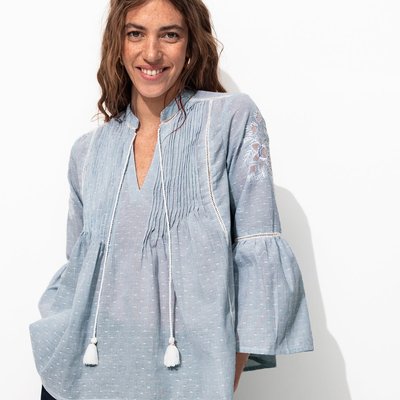Blouse rayée brodée PROMOD