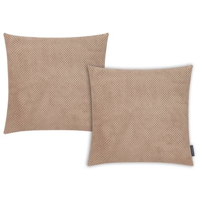 Housses de coussin en velours avec relief COMODO-Lot de 2 MAGMA HEIMTEX