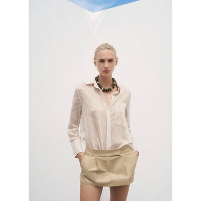 Chemise semi-transparente rayures MANGO