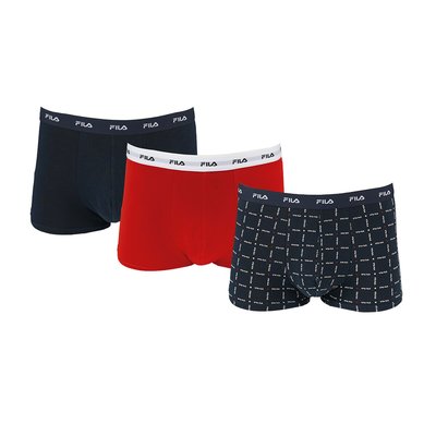 Lot de 3 boxers 2 unis + 1 imprimé FILA