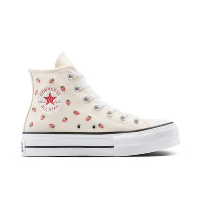 Baskets CHUCK TAYLOR ALL STAR LIFT PLATFORM EMBROIDERED STRAWBERRIES CONVERSE