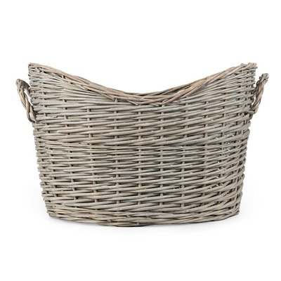 Oval Scoop Log Basket SO'HOME