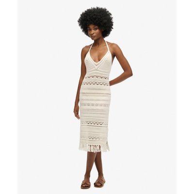 Robe mi-longue en crochet à pampilles SUPERDRY