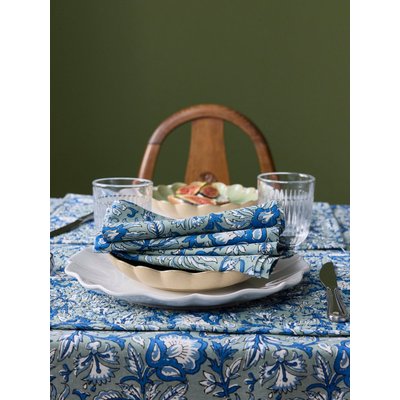 Serviette de table fleuri indien par lot de 4 - imprimé Beleme CYRILLUS