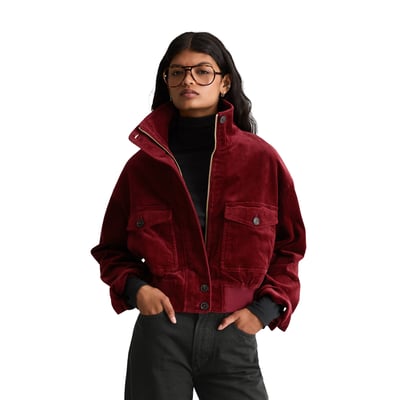 Blouson en velours côtelé coupe classique en coton bio extensible MARC O’POLO DENIM
