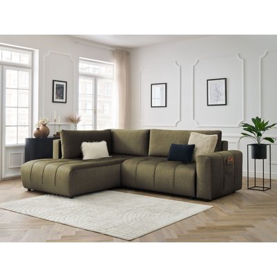 Canapé d'angle convertible 3 places en velours, ARSENE BOBOCHIC
