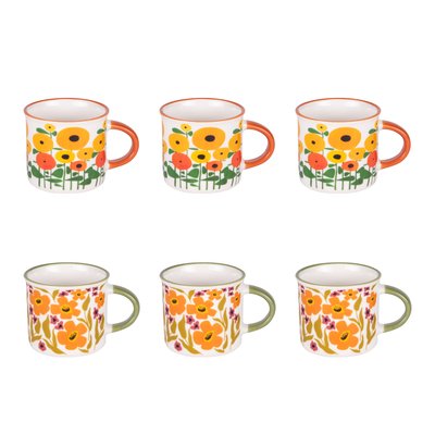 Coffret de 6 tasses   14 cl-BLOOM HÉRITAGE TABLE PASSION