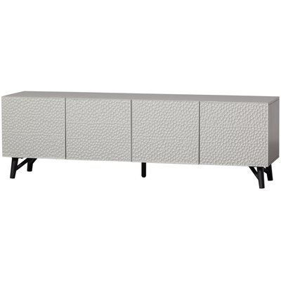 Meuble TV 4 portes en manguier CARVED ORGANIC BEPUREHOME